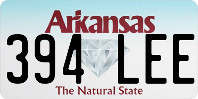 AR license plate 394LEE