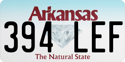 AR license plate 394LEF
