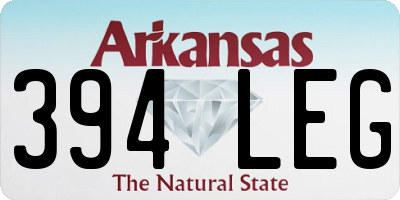 AR license plate 394LEG