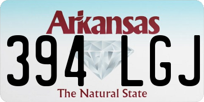 AR license plate 394LGJ