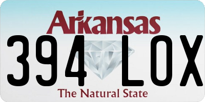 AR license plate 394LOX