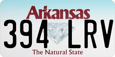 AR license plate 394LRV