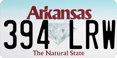 AR license plate 394LRW