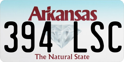 AR license plate 394LSC