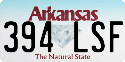 AR license plate 394LSF