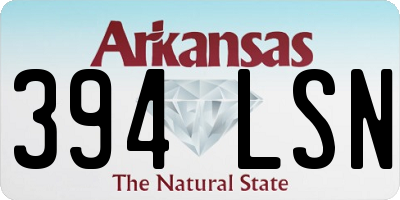AR license plate 394LSN