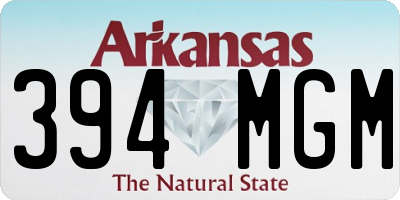 AR license plate 394MGM