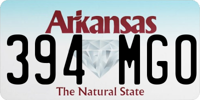 AR license plate 394MGO