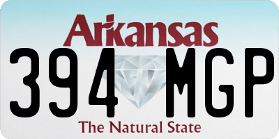 AR license plate 394MGP