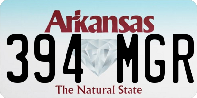 AR license plate 394MGR