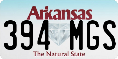 AR license plate 394MGS