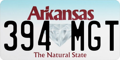 AR license plate 394MGT