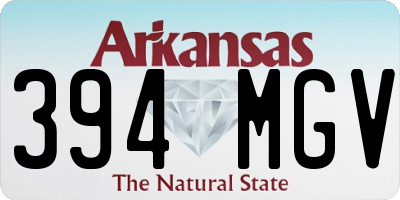 AR license plate 394MGV