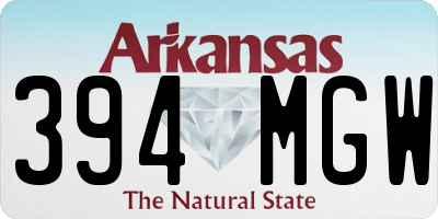 AR license plate 394MGW