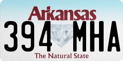 AR license plate 394MHA