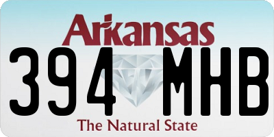 AR license plate 394MHB