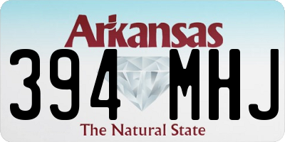 AR license plate 394MHJ