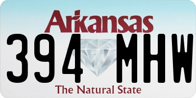 AR license plate 394MHW