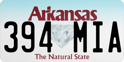 AR license plate 394MIA