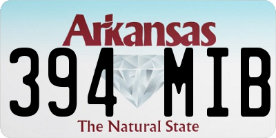 AR license plate 394MIB