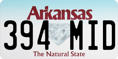 AR license plate 394MID