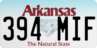 AR license plate 394MIF