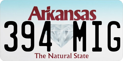 AR license plate 394MIG