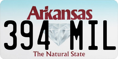 AR license plate 394MIL