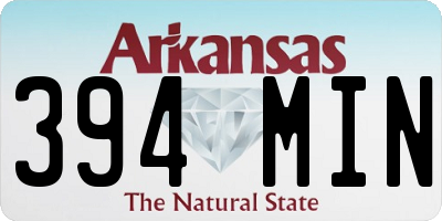 AR license plate 394MIN