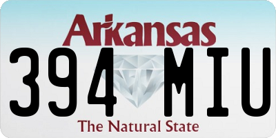 AR license plate 394MIU