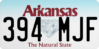 AR license plate 394MJF