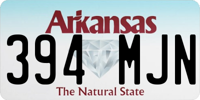 AR license plate 394MJN