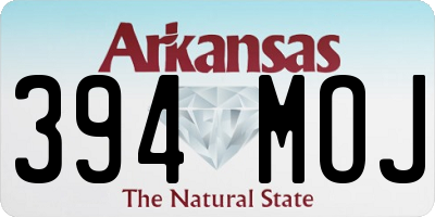 AR license plate 394MOJ