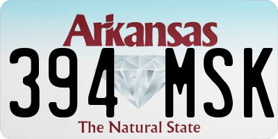 AR license plate 394MSK