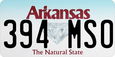AR license plate 394MSO