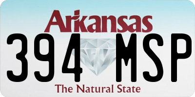 AR license plate 394MSP