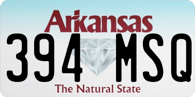 AR license plate 394MSQ