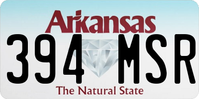 AR license plate 394MSR