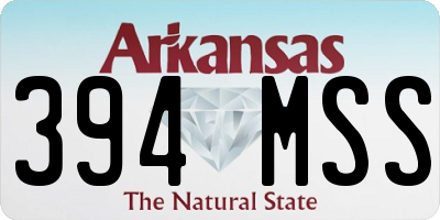AR license plate 394MSS