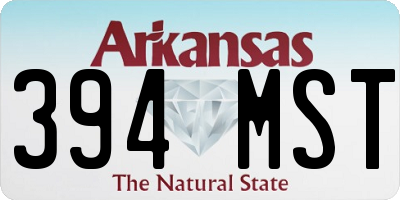 AR license plate 394MST