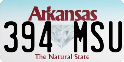 AR license plate 394MSU