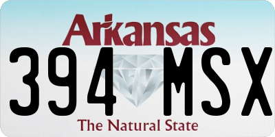 AR license plate 394MSX