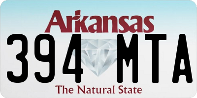 AR license plate 394MTA