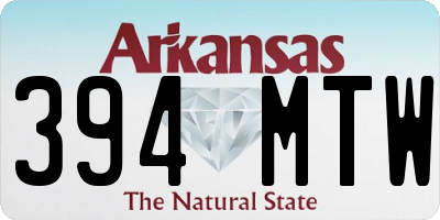 AR license plate 394MTW