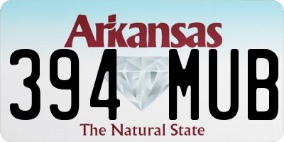 AR license plate 394MUB