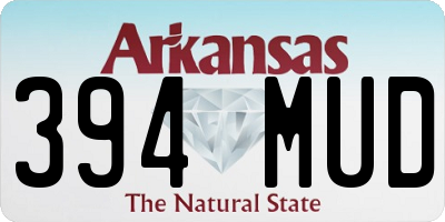 AR license plate 394MUD