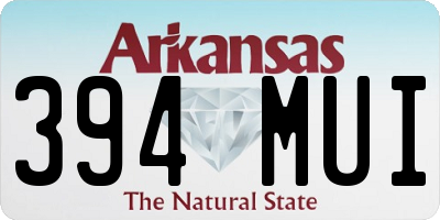 AR license plate 394MUI