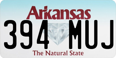 AR license plate 394MUJ