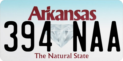 AR license plate 394NAA