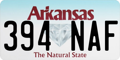 AR license plate 394NAF